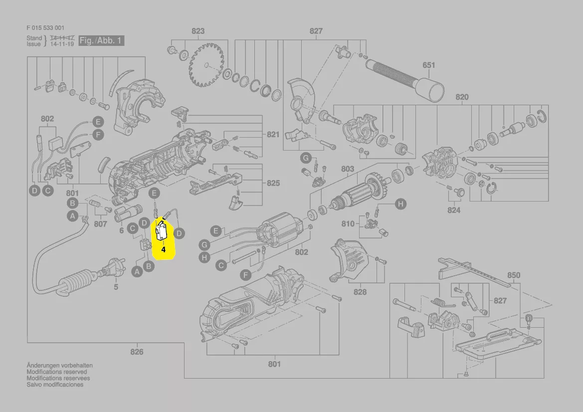 Contacteur réf. 2 610 Z06 175 Skil